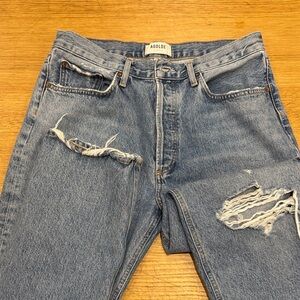 Agolde Women’s Light Blue Distressed Jeans